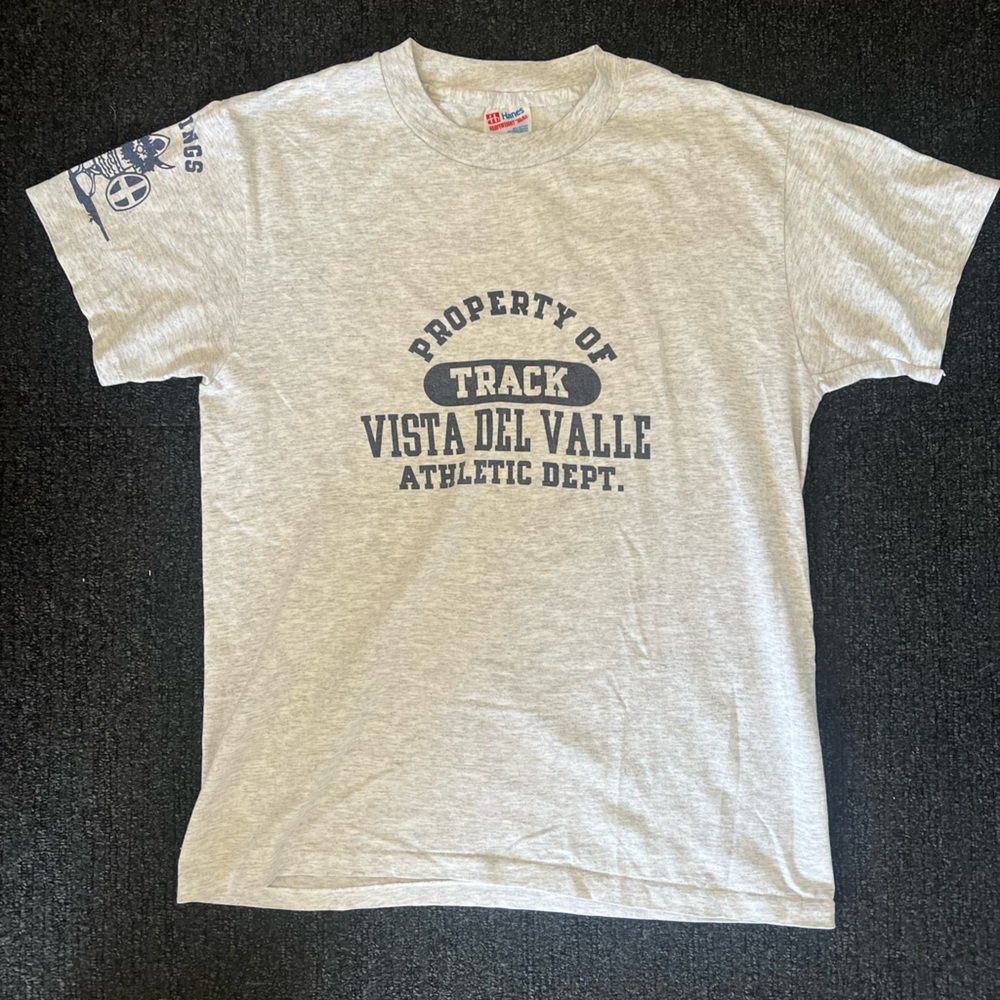 VTG Vikings Vista Del Valle Track #44 Size M Single Stitch Short Sleeves T Shirt